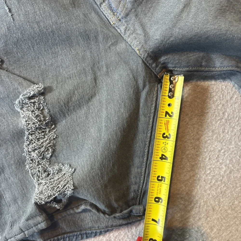 Levi's 501 Denim Stretch Sz 28 Men's Shorts Grunge Buttonfly Distressed Holes